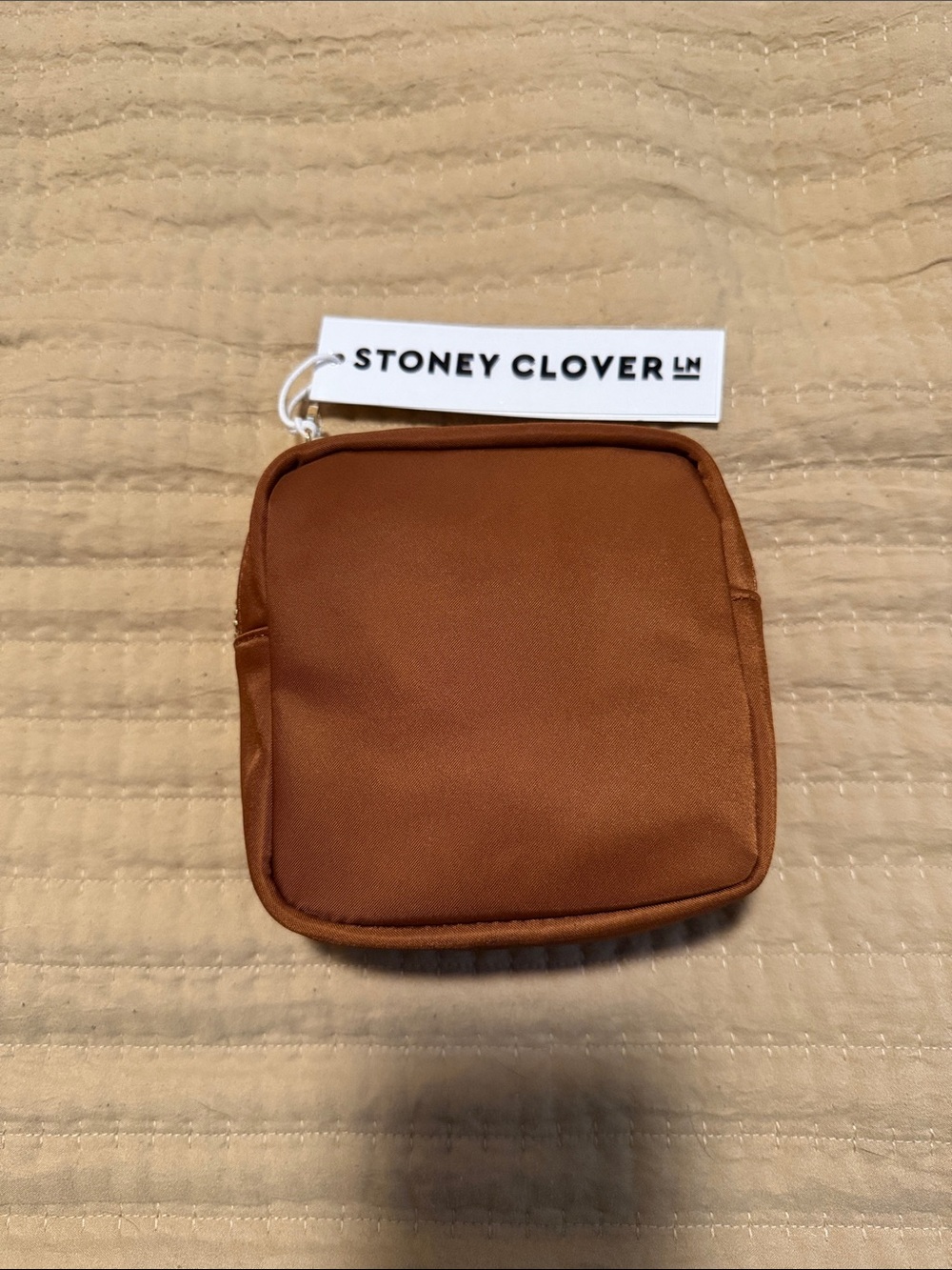 Stoney Clover Lane Small Square Pouch - Rust Brown